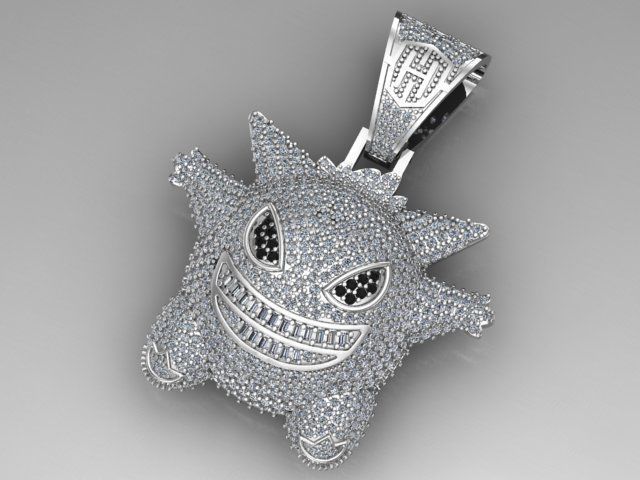 Sticker necklace 3D print model_9