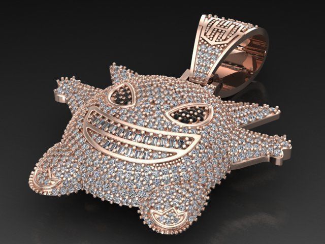 Sticker necklace 3D print model_1