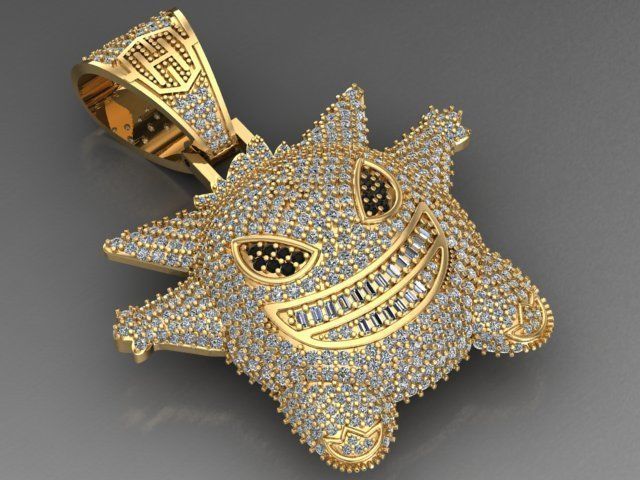 Sticker necklace 3D print model_2