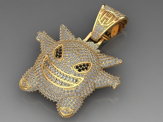 Sticker necklace 3D print model_3