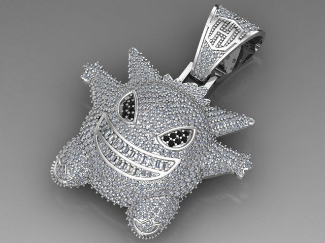 Sticker necklace 3D print model_8