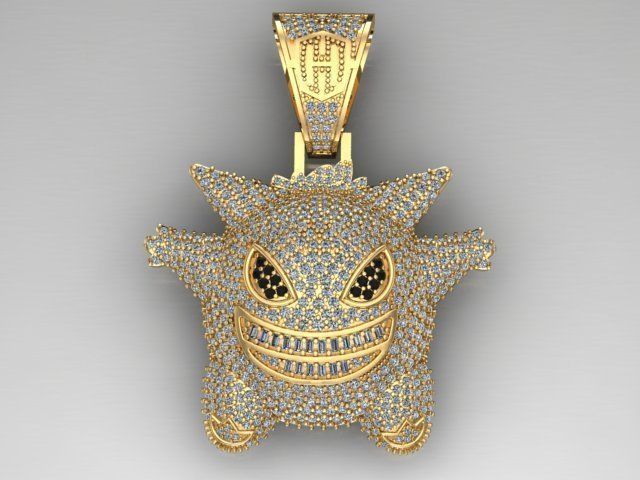 Sticker necklace 3D print model_5