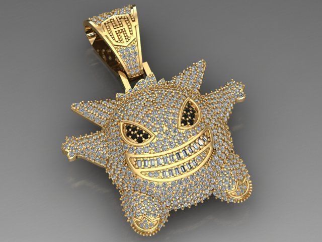 Sticker necklace 3D print model_4