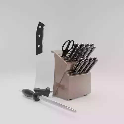 Knife Set Free 3D model