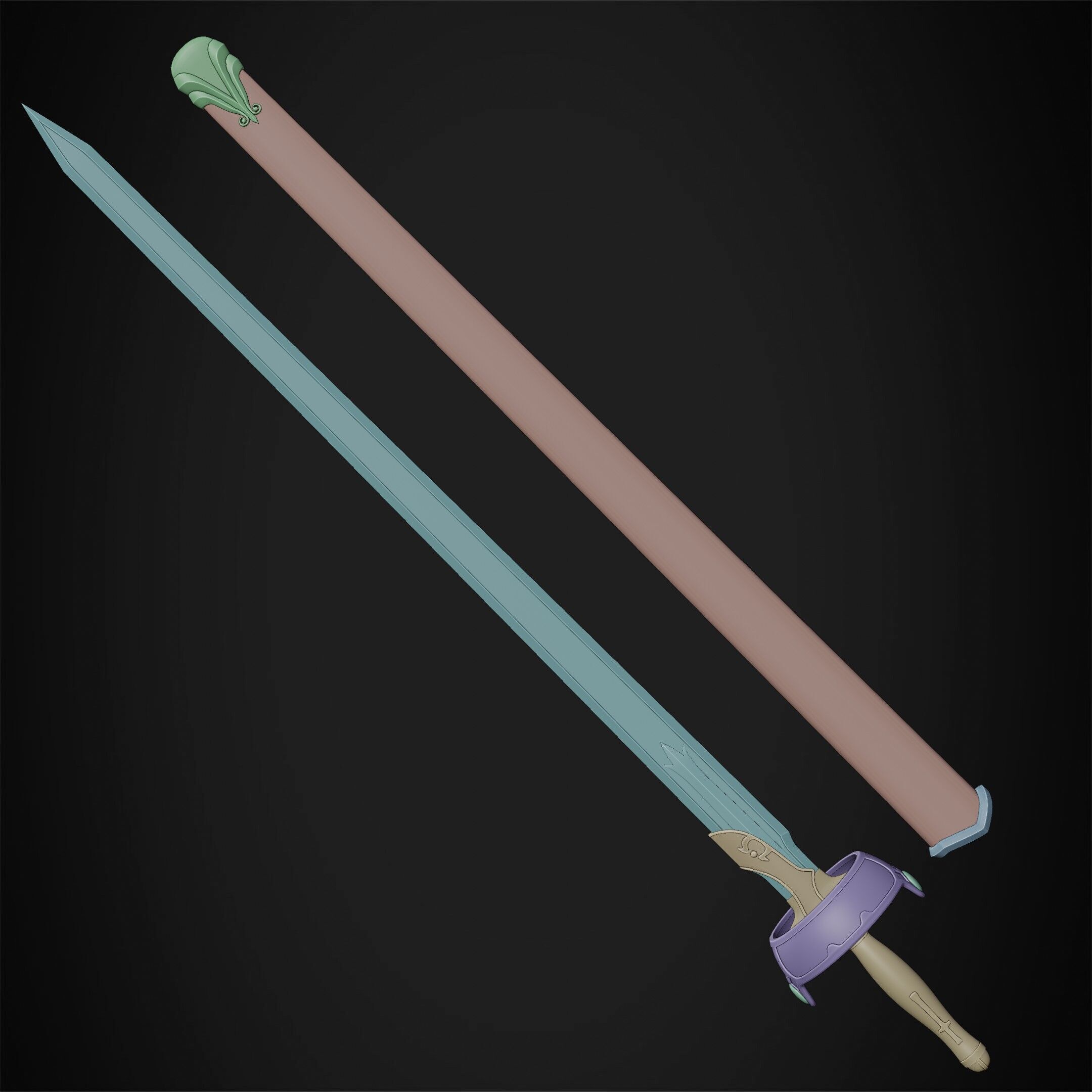 Sword Art Online Asuna Lambent Light Rapier for Cosplay 3D print model_23