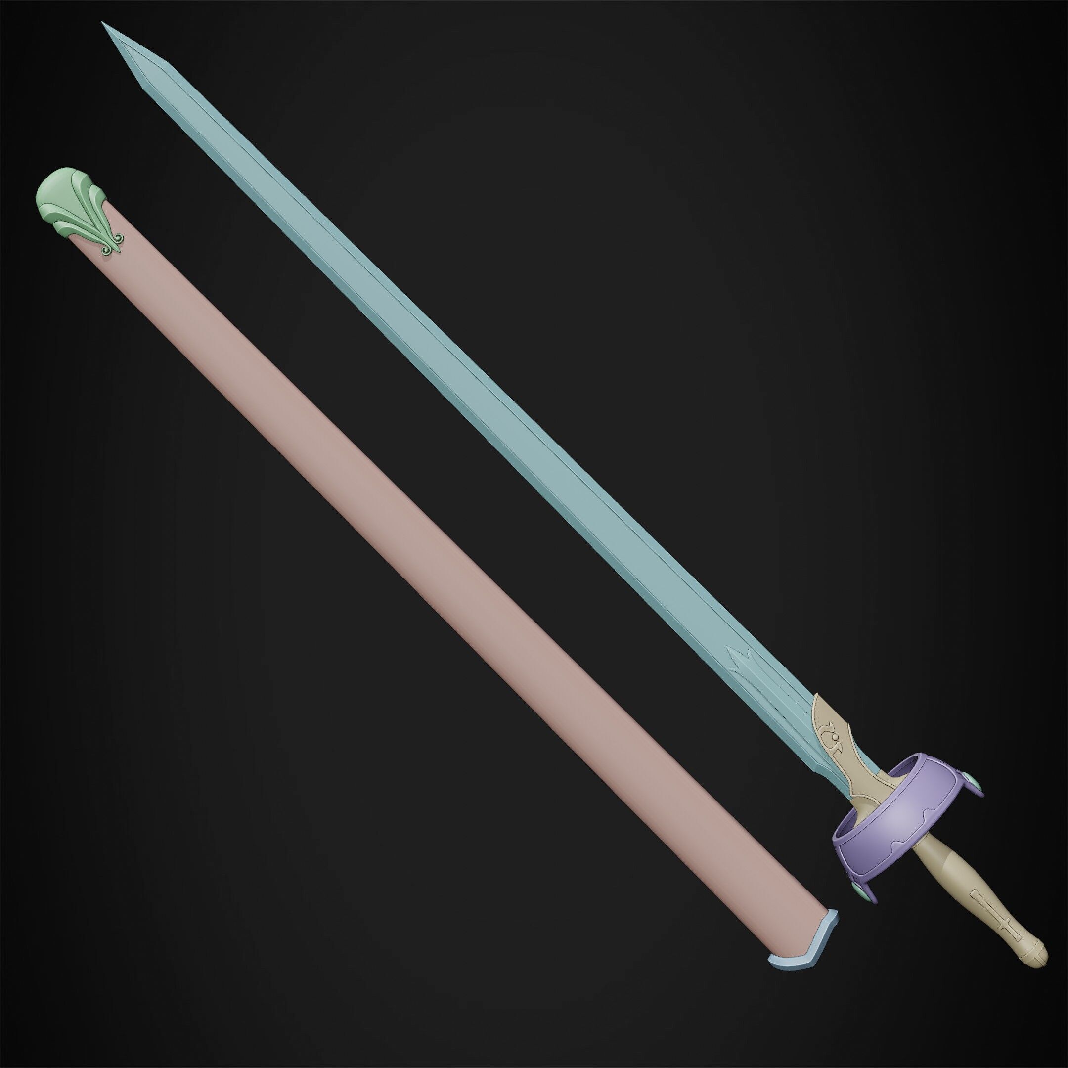 Sword Art Online Asuna Lambent Light Rapier for Cosplay 3D print model_15