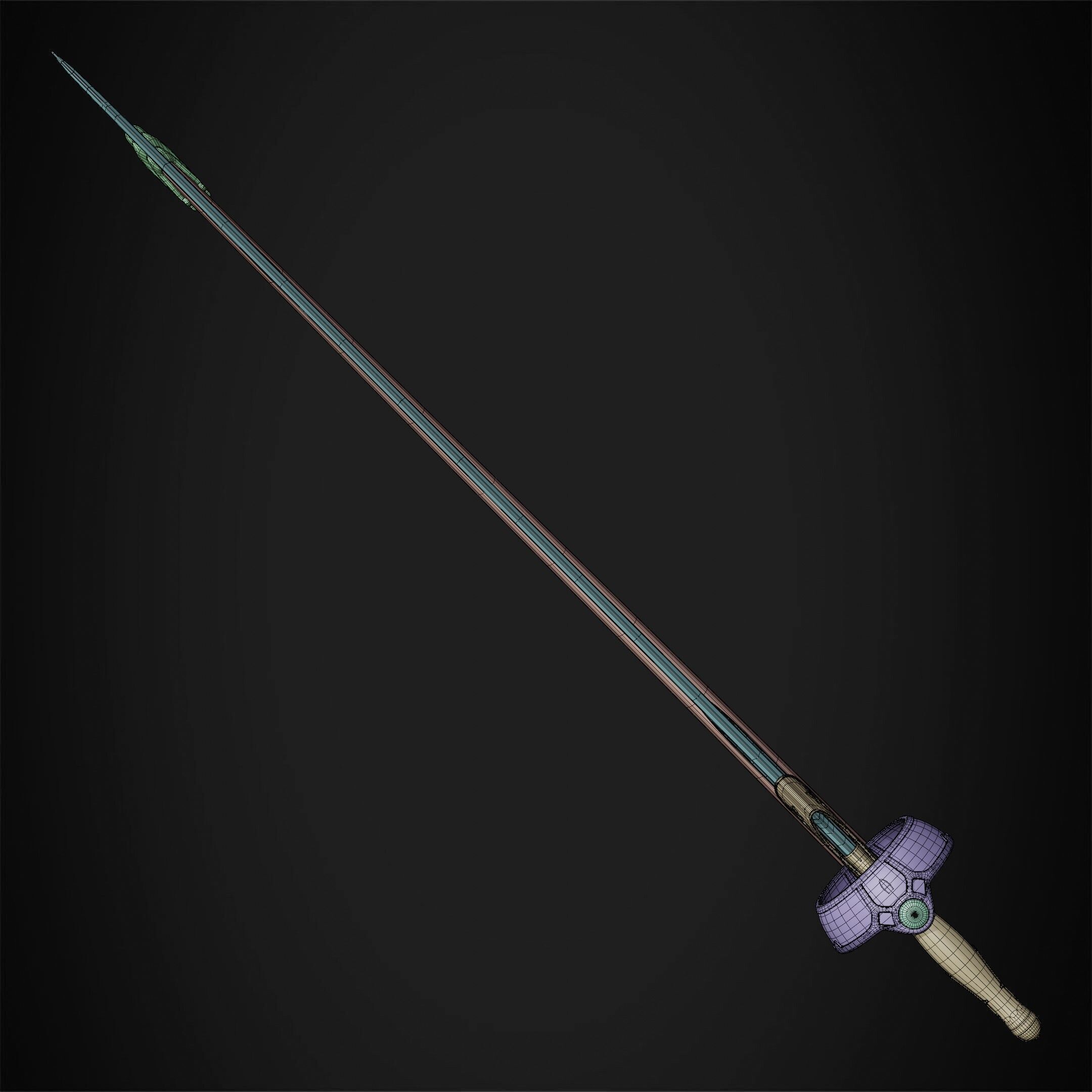 Sword Art Online Asuna Lambent Light Rapier for Cosplay 3D print model_20