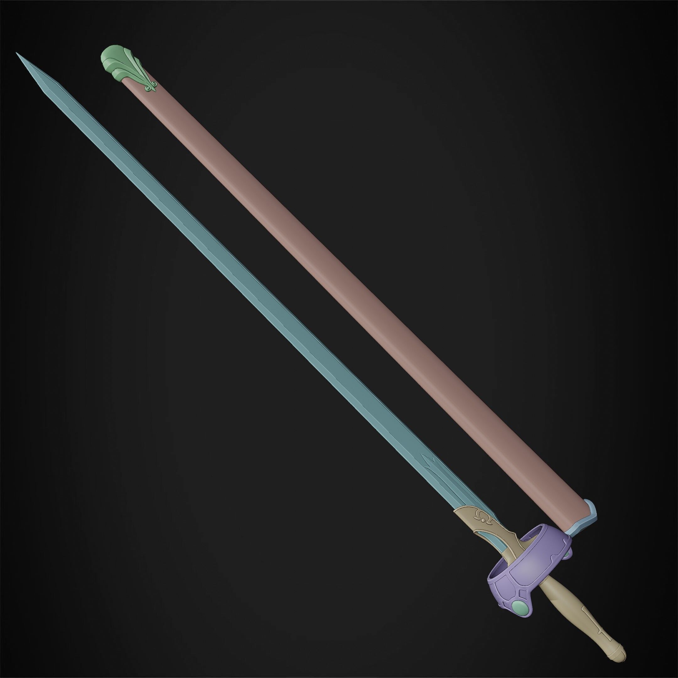 Sword Art Online Asuna Lambent Light Rapier for Cosplay 3D print model_21