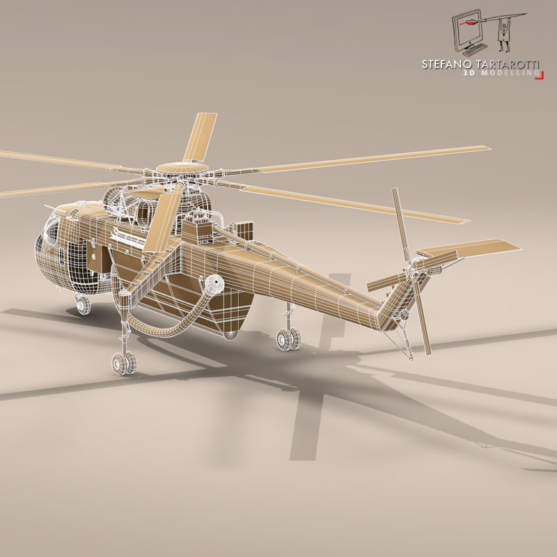 S-64F Skycrane 3D model_11