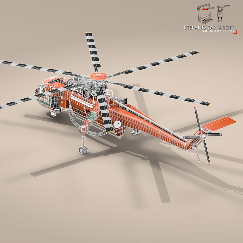 S-64F Skycrane 3D model_6