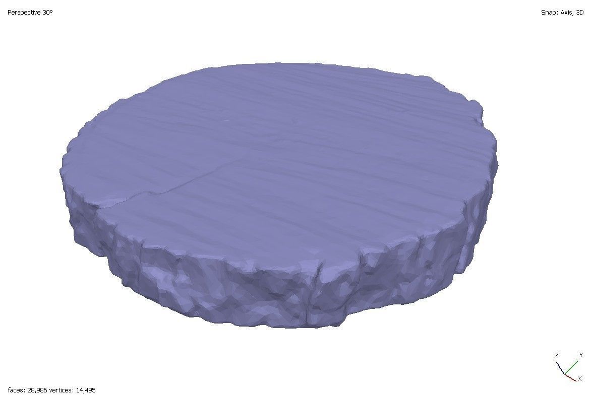 Two wooden slabs 3D model_3