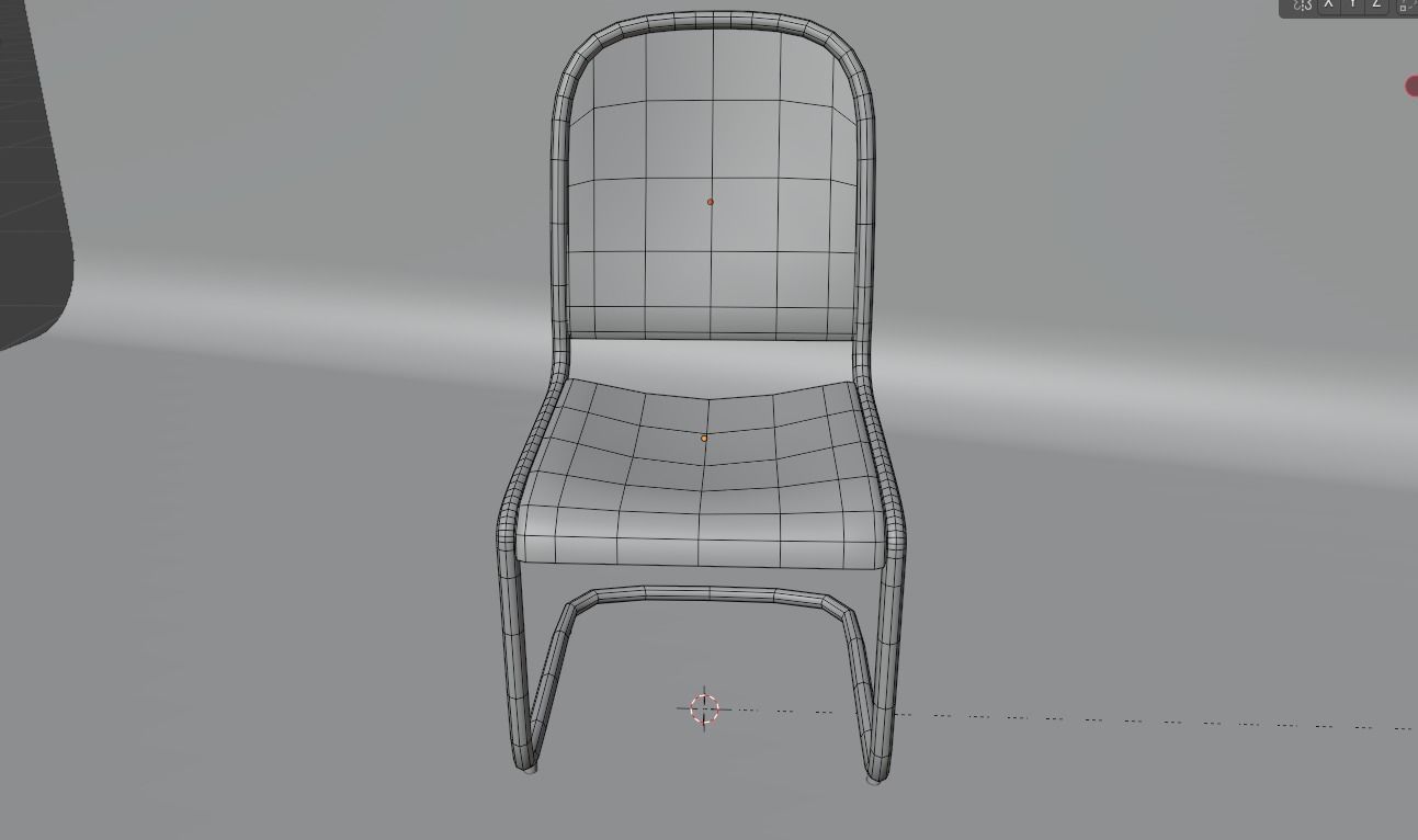 Chair Low-poly 3D model_1