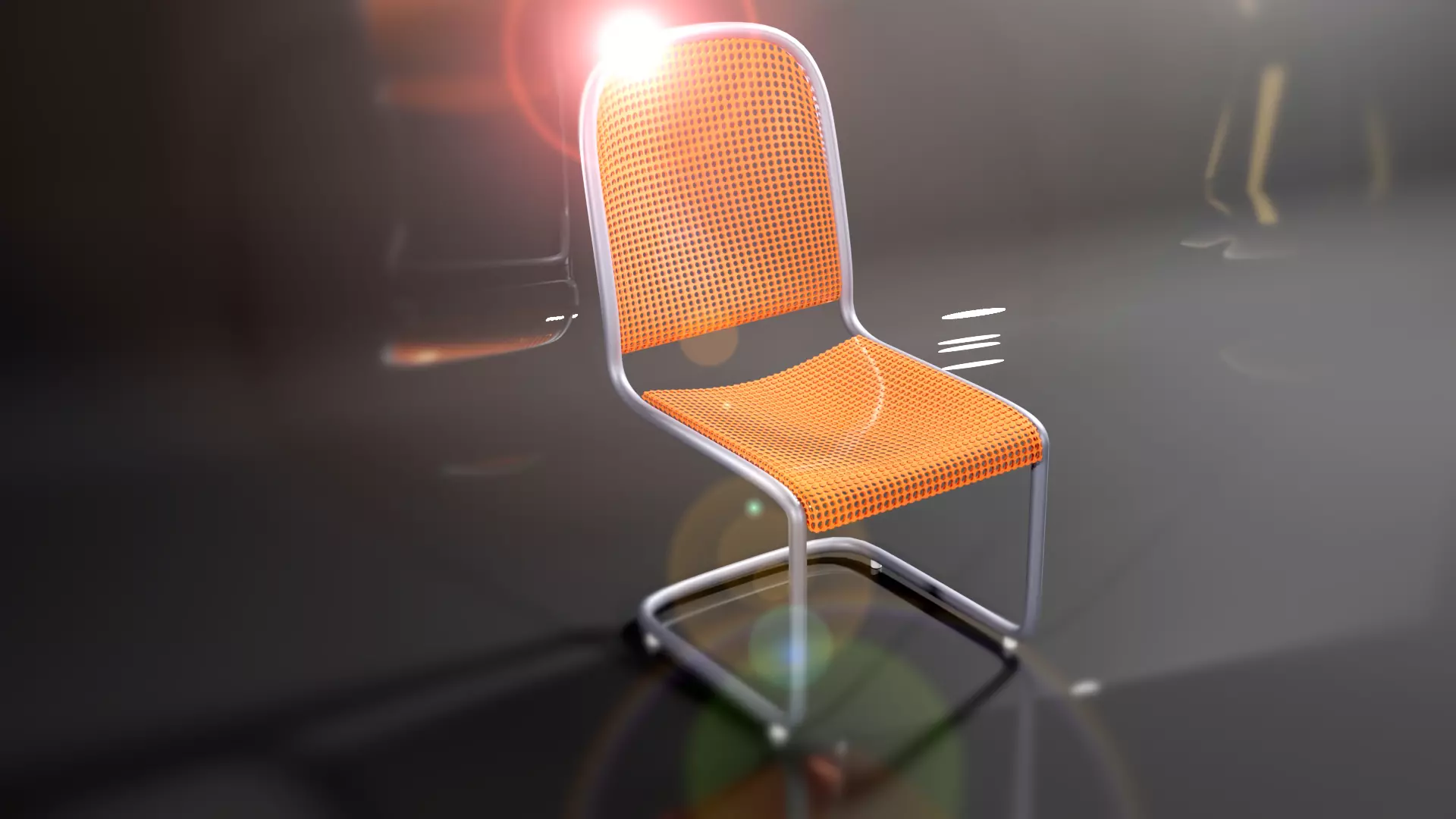 Chair Low-poly 3D model_0