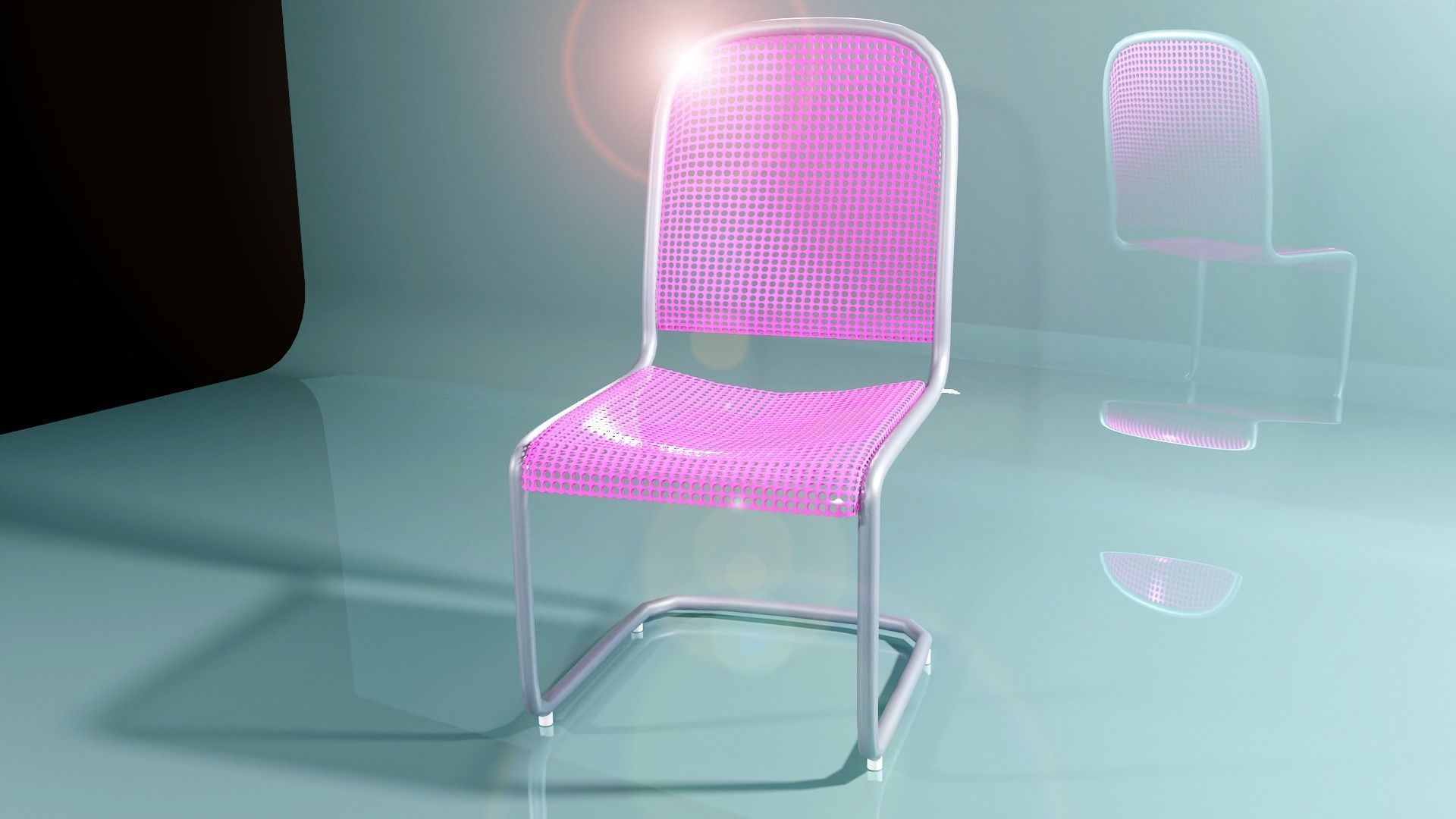 Chair Low-poly 3D model_3
