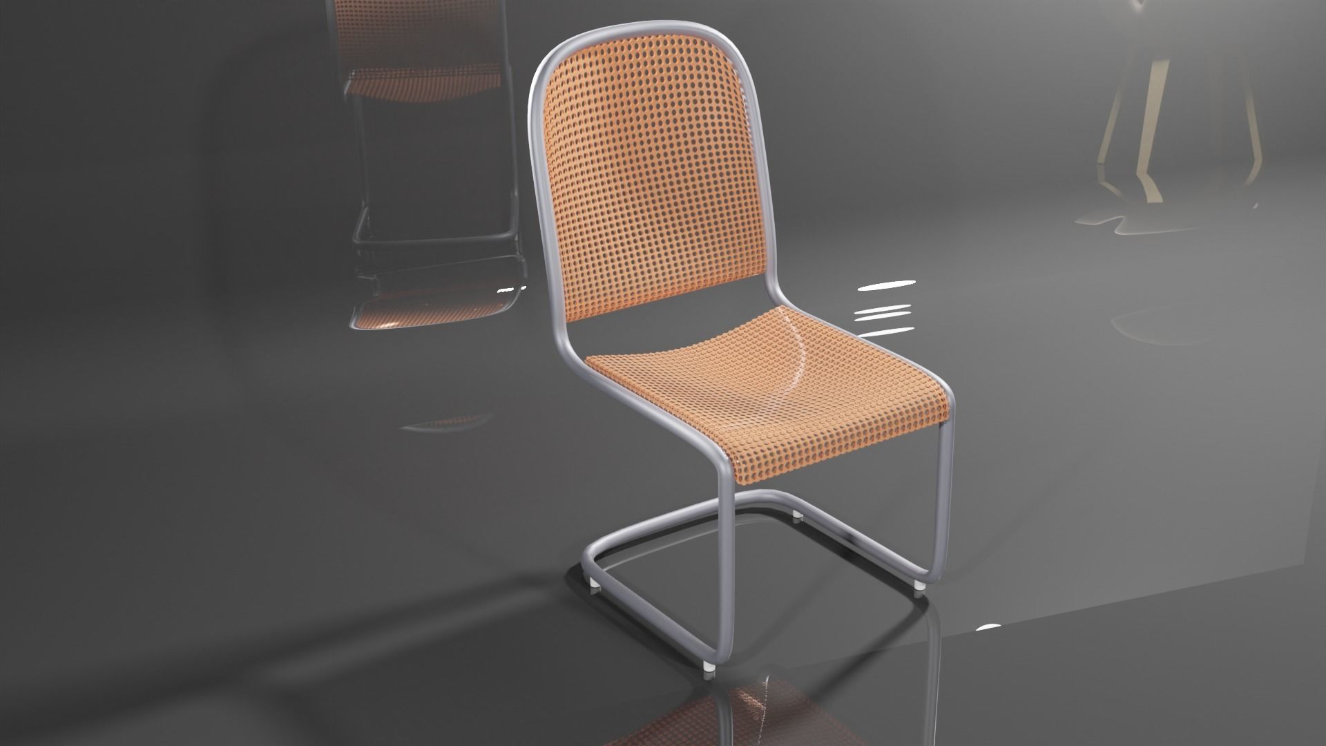 Chair Low-poly 3D model_2