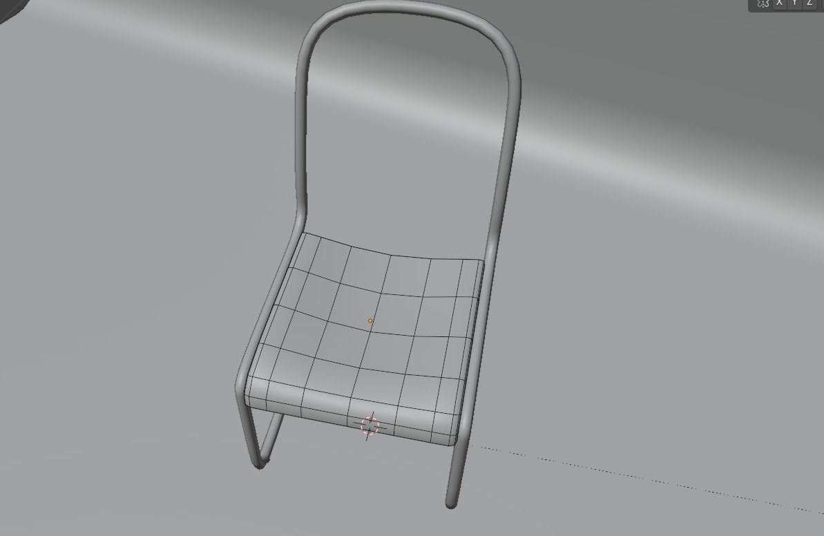Chair Low-poly 3D model_5