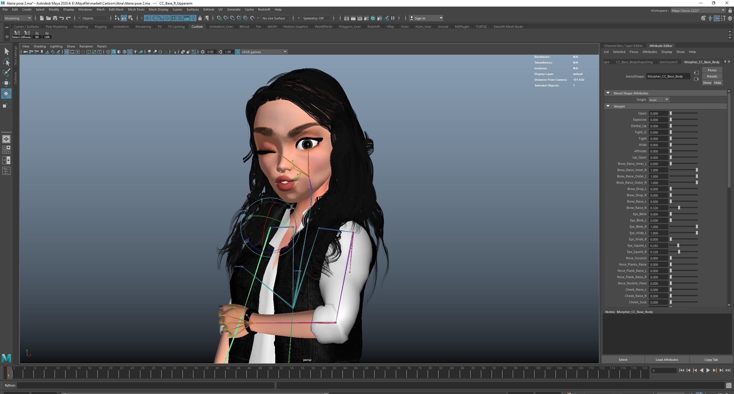 game business Cartoon Girl Character rigged Low-poly 3D model_18