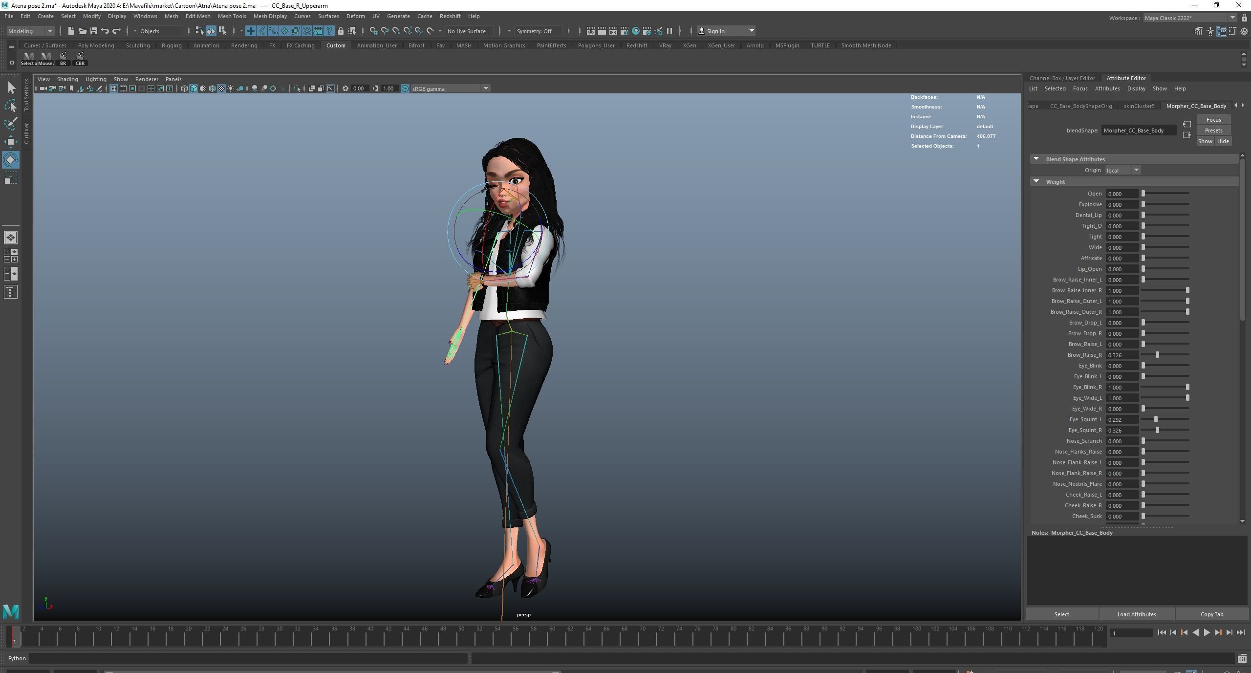 game business Cartoon Girl Character rigged Low-poly 3D model_20