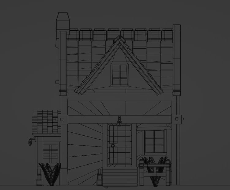 House Low-poly 3D model_9