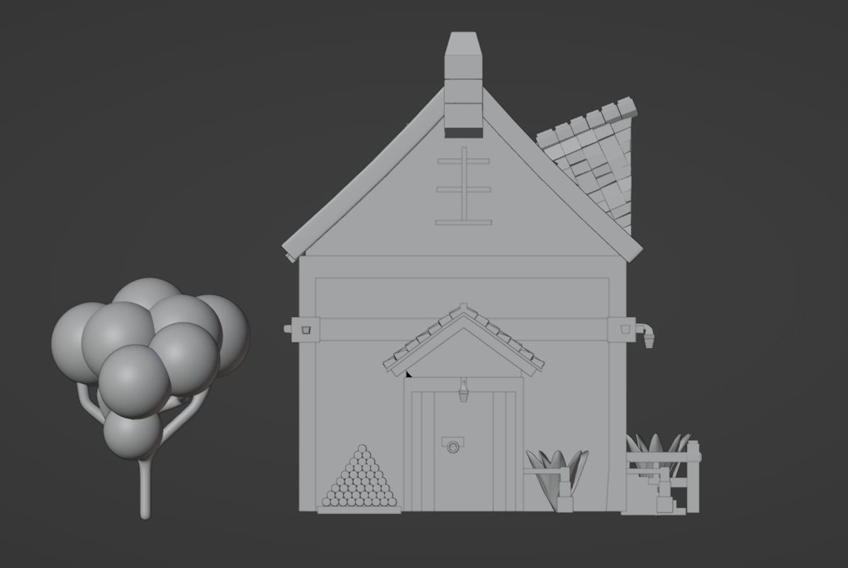 House Low-poly 3D model_5