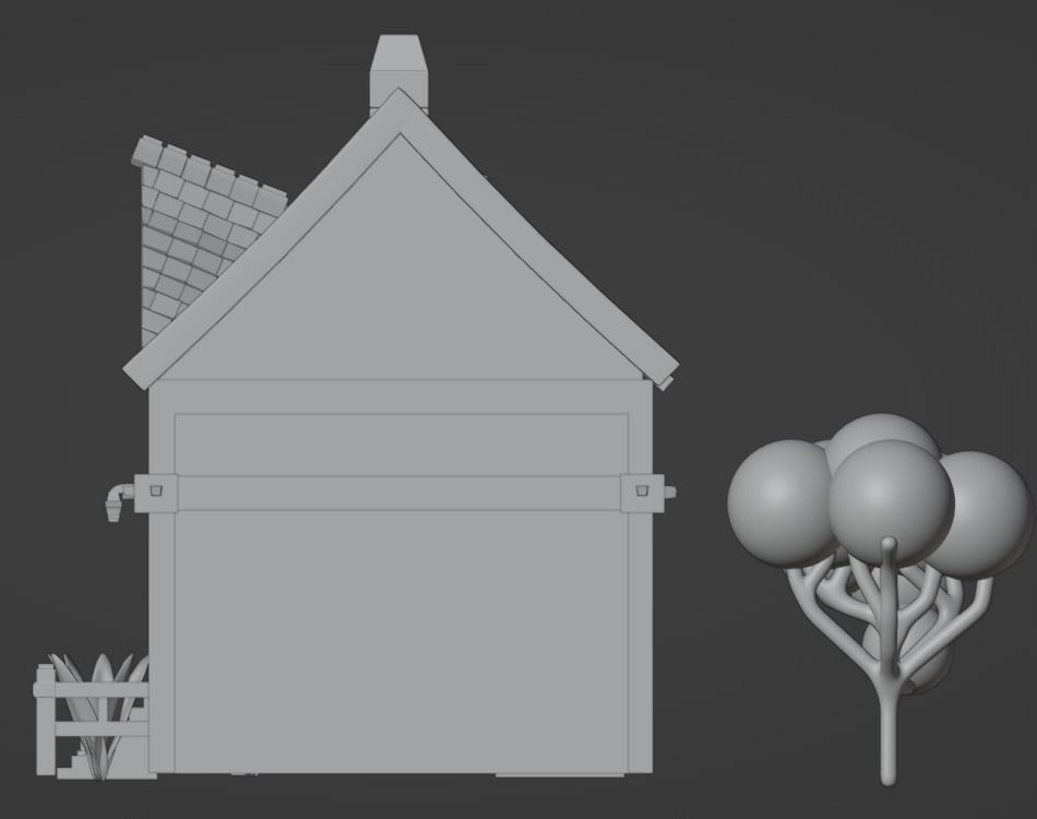 House Low-poly 3D model_4