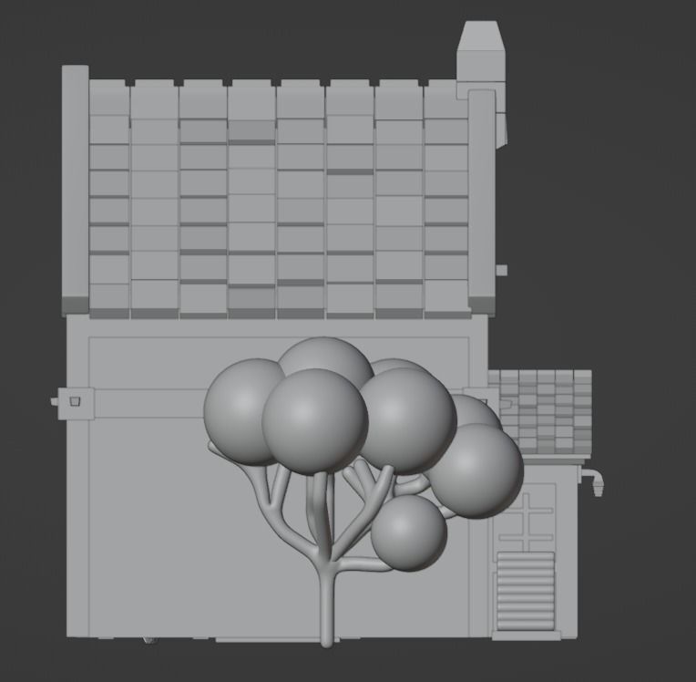 House Low-poly 3D model_3