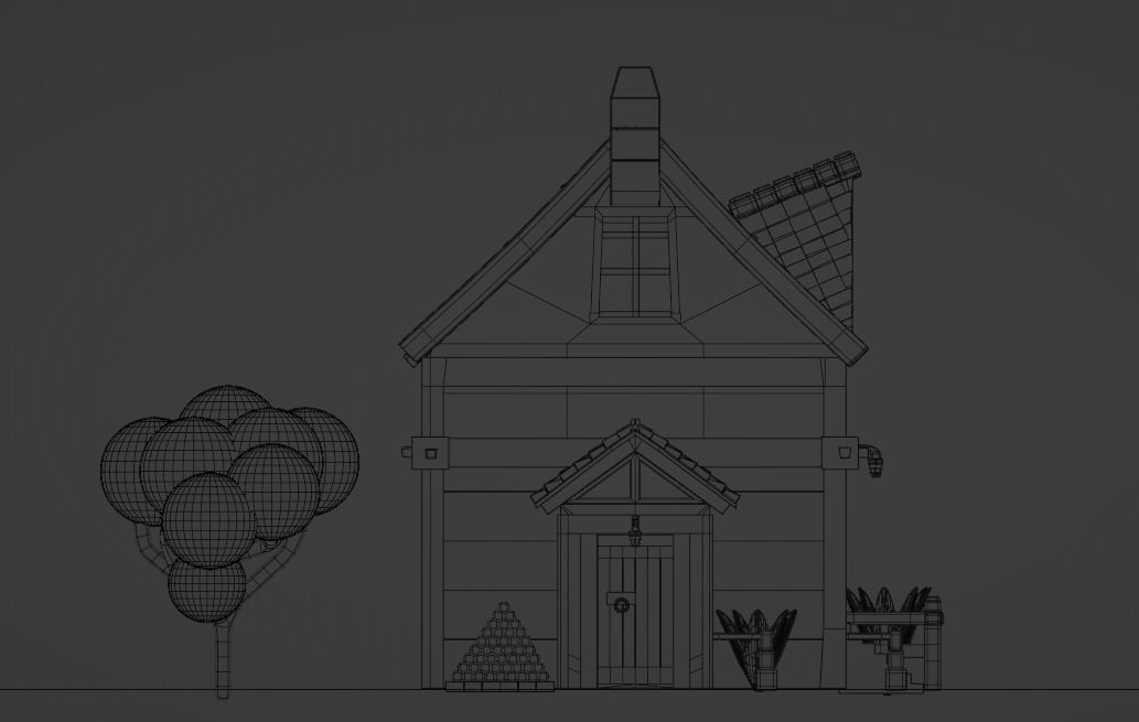 House Low-poly 3D model_7