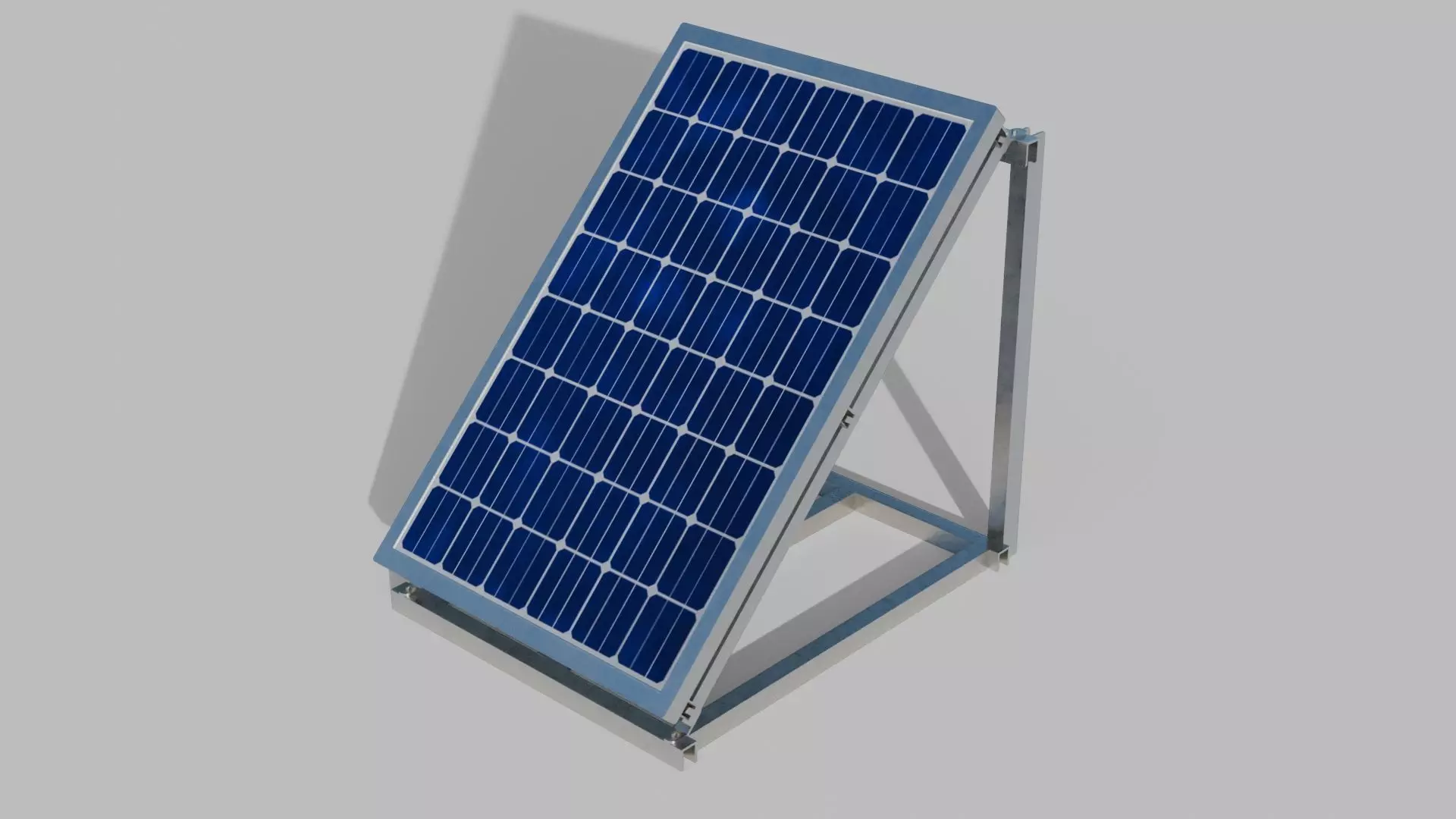 Solar Panel Low-poly 3D model_0