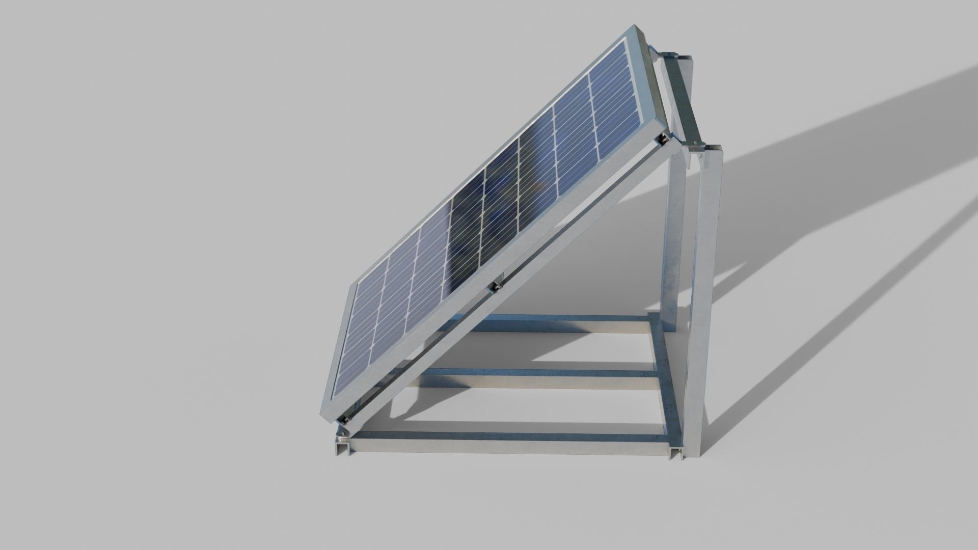 Solar Panel Low-poly 3D model_3