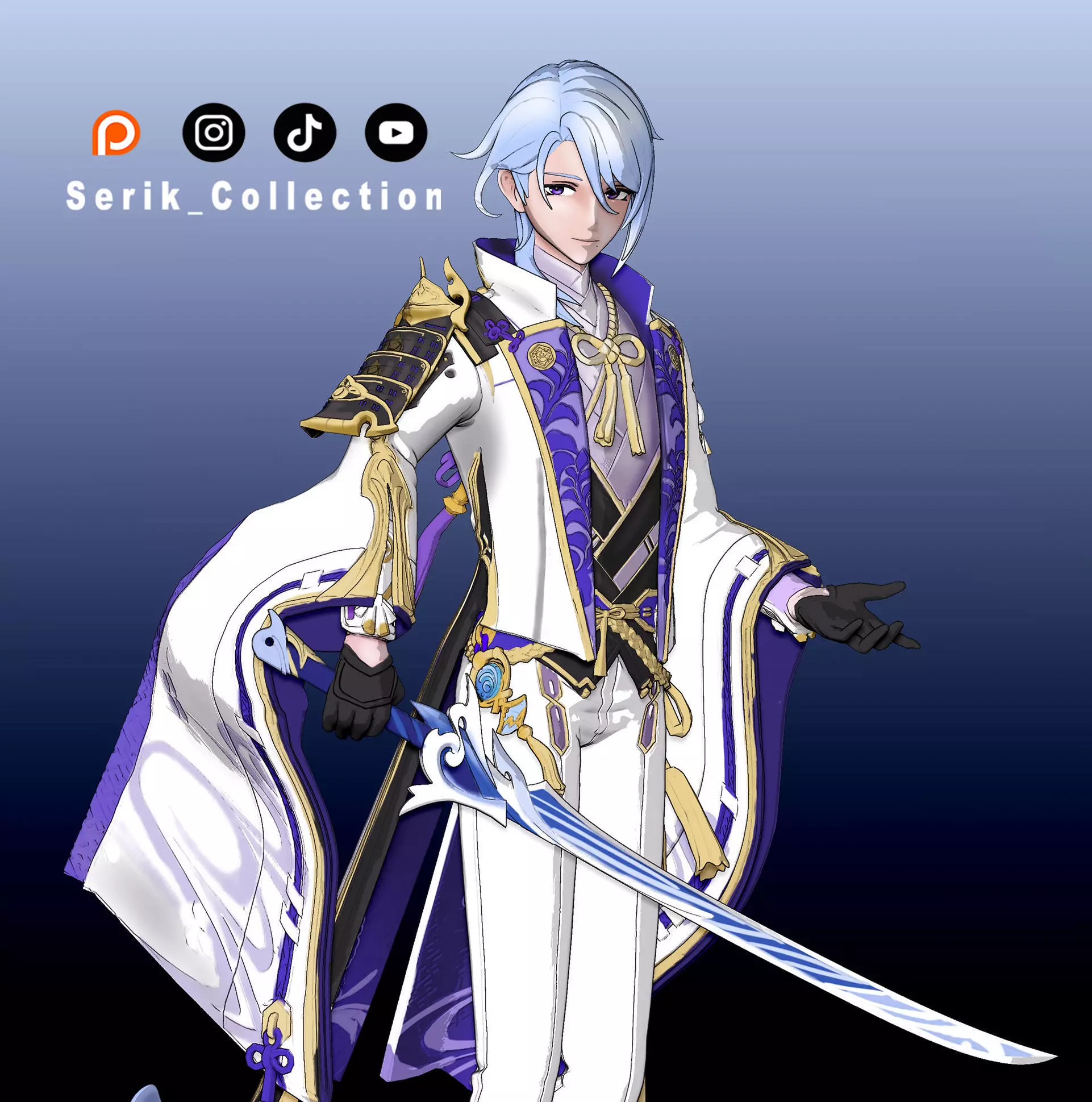 KAMISATO AYATO GENSHIN IMPACT 3D print model