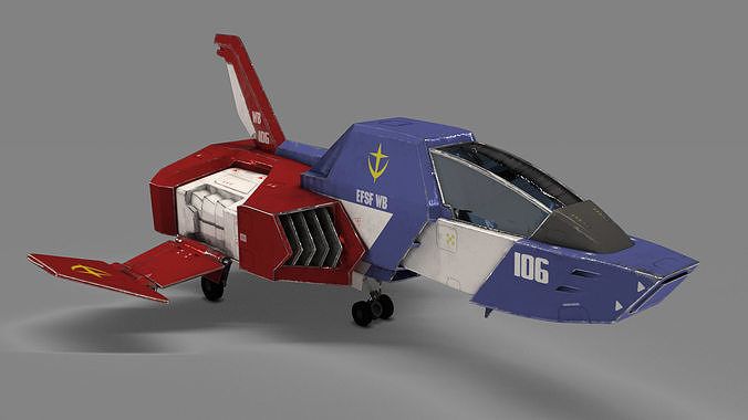 FF-X7 Core Fighter Low-poly 3D model