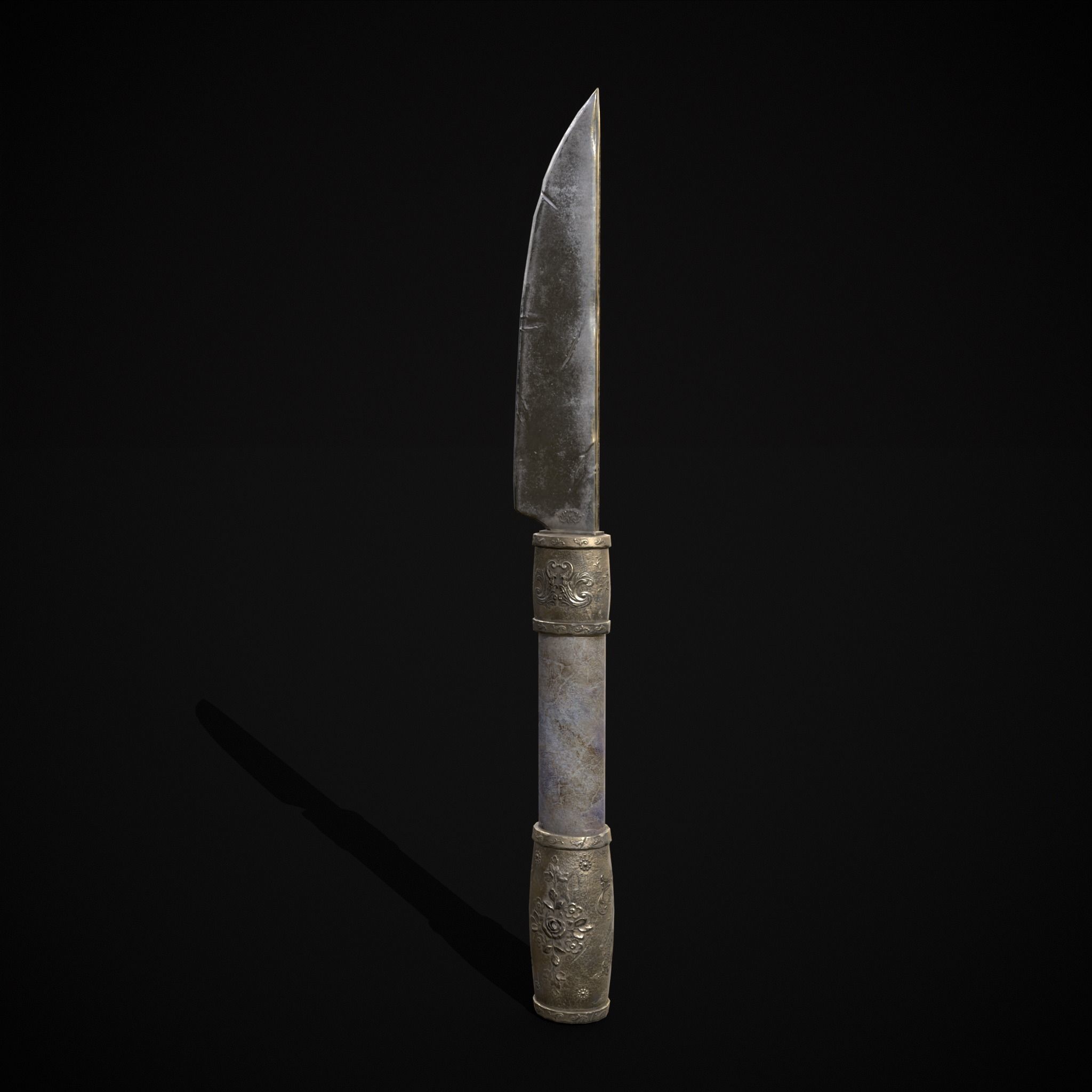 Ornamental Knife Low-poly 3D model_3