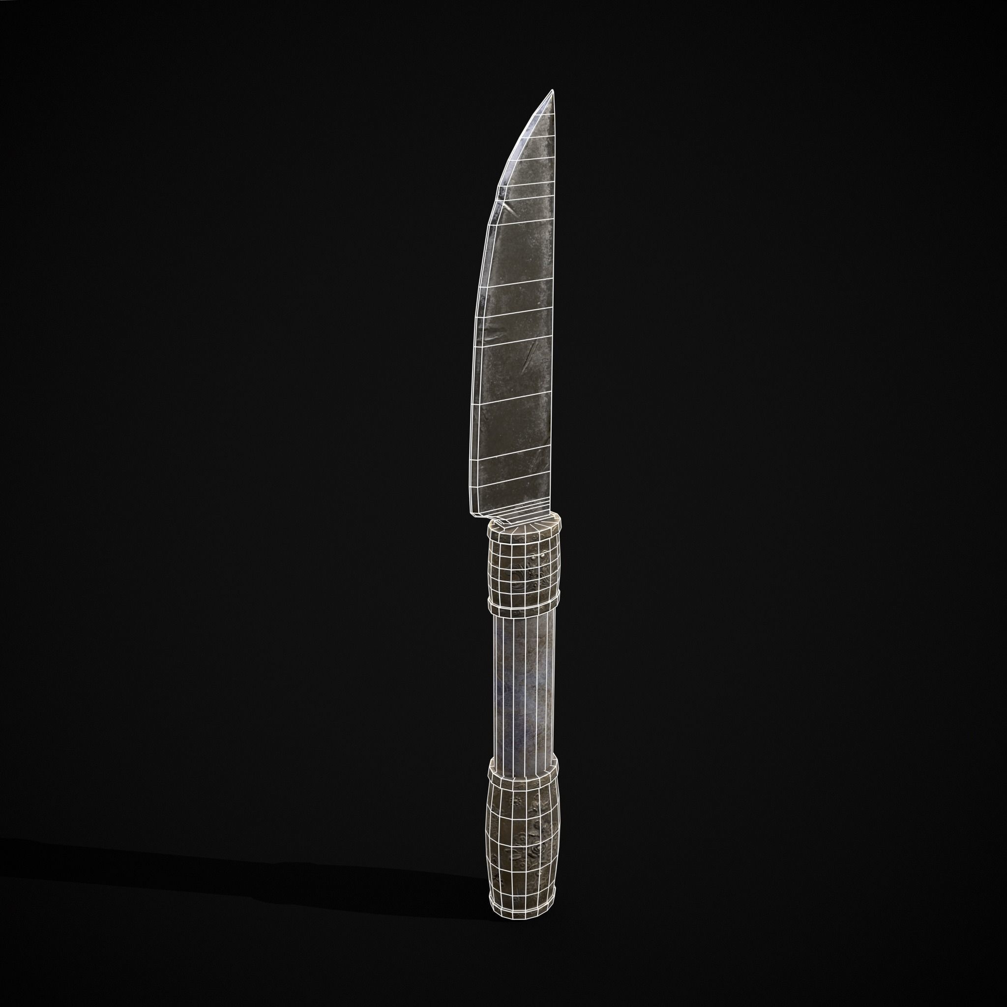 Ornamental Knife Low-poly 3D model_6