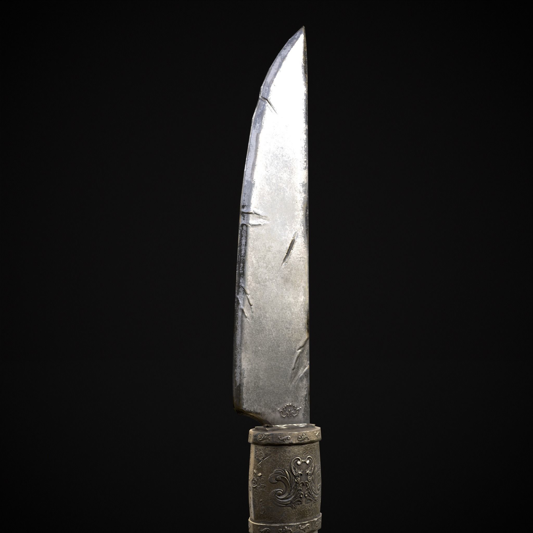 Ornamental Knife Low-poly 3D model_17