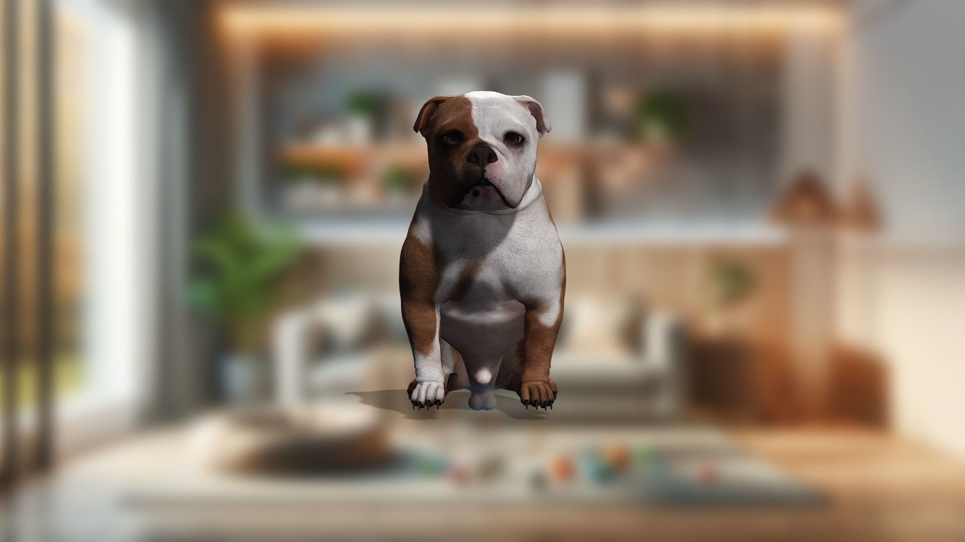 Pug Charming Bulldog French English Bulldog 3D Dog Models Low-poly 3D model_26