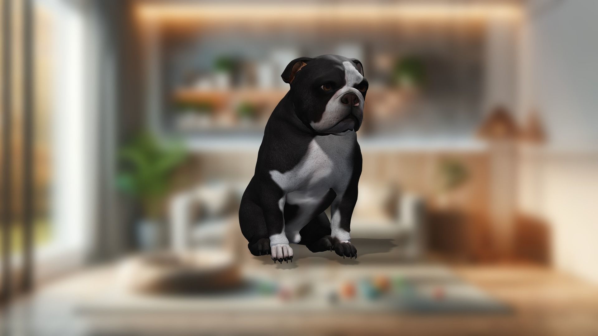 Pug Charming Bulldog French English Bulldog 3D Dog Models Low-poly 3D model_20