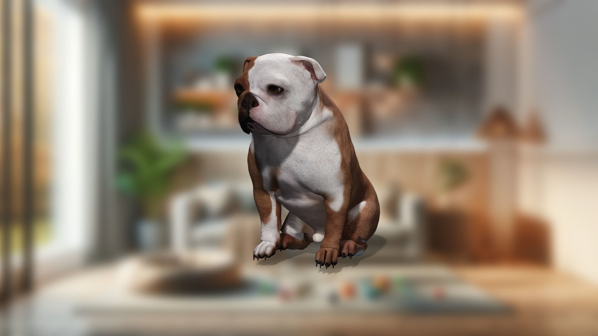 Pug Charming Bulldog French English Bulldog 3D Dog Models Low-poly 3D model_29