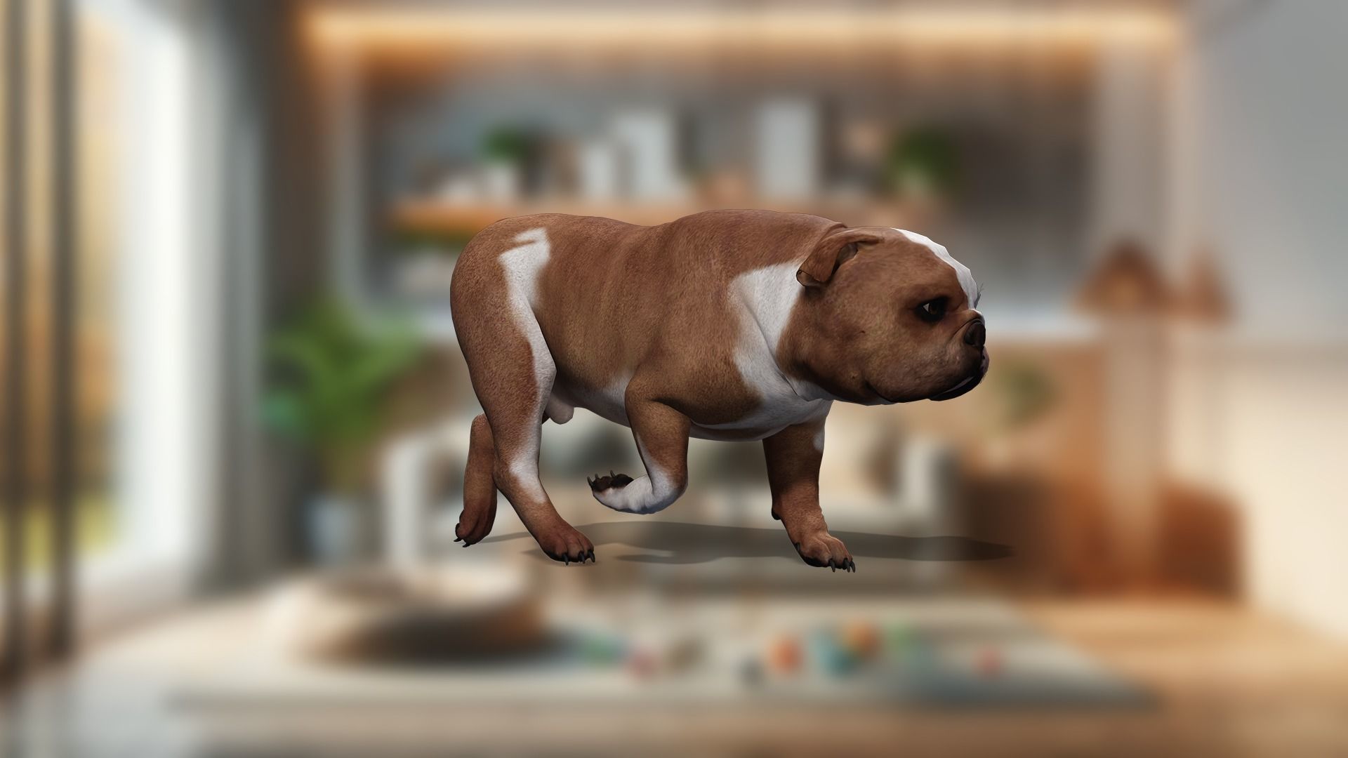 Pug Charming Bulldog French English Bulldog 3D Dog Models Low-poly 3D model_19
