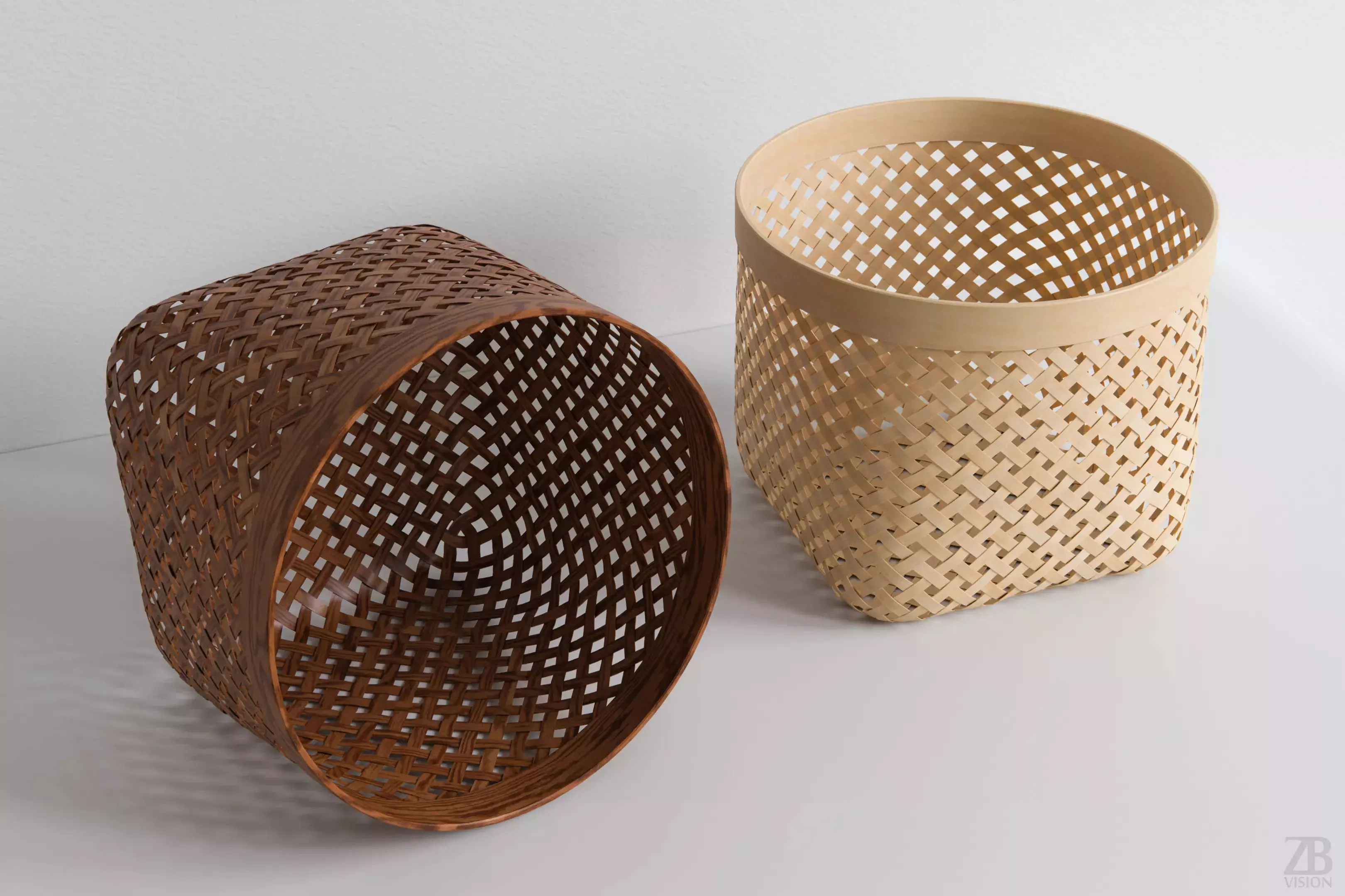 Woven Basket 3D model_0