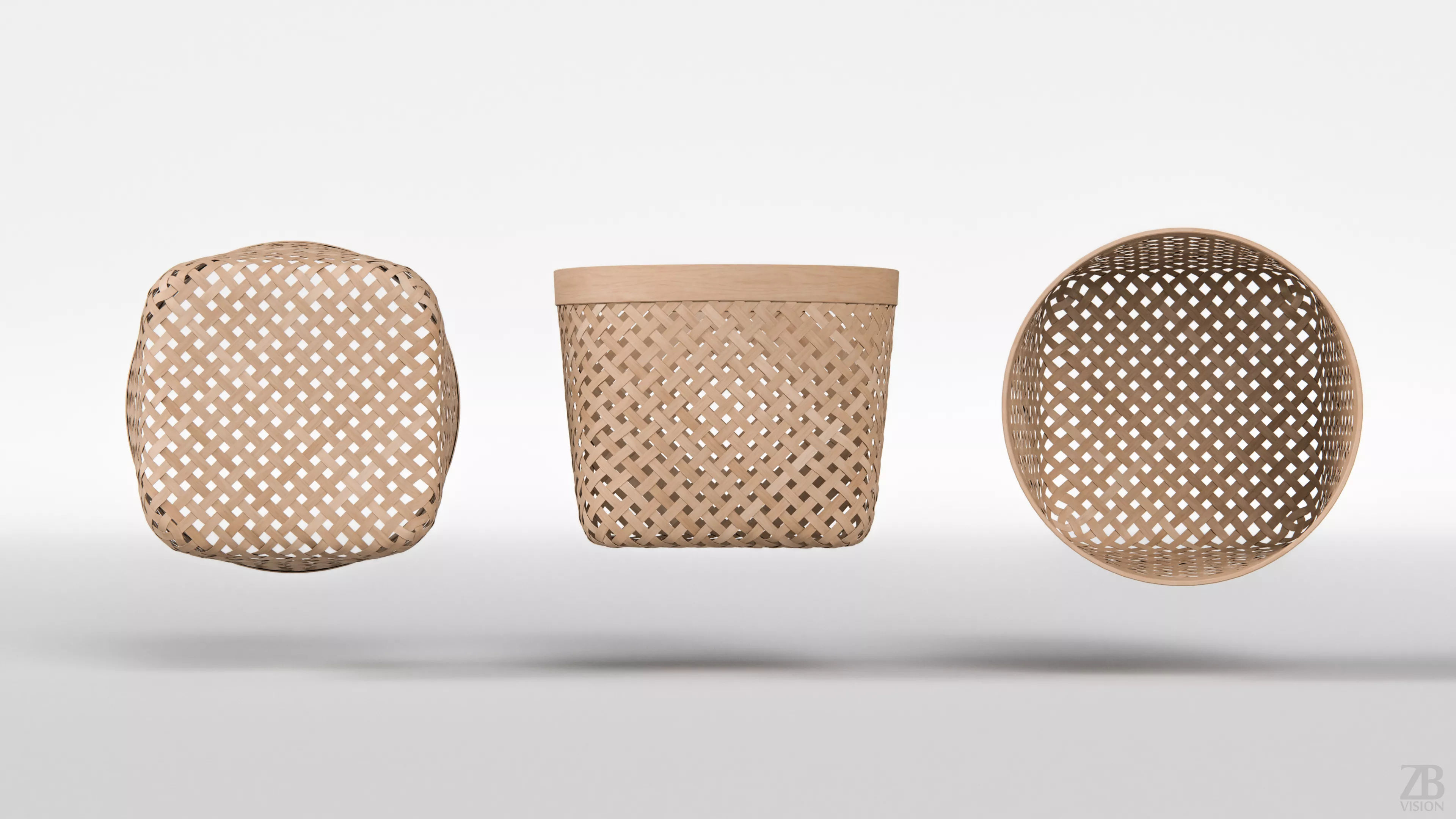 Woven Basket 3D model_4