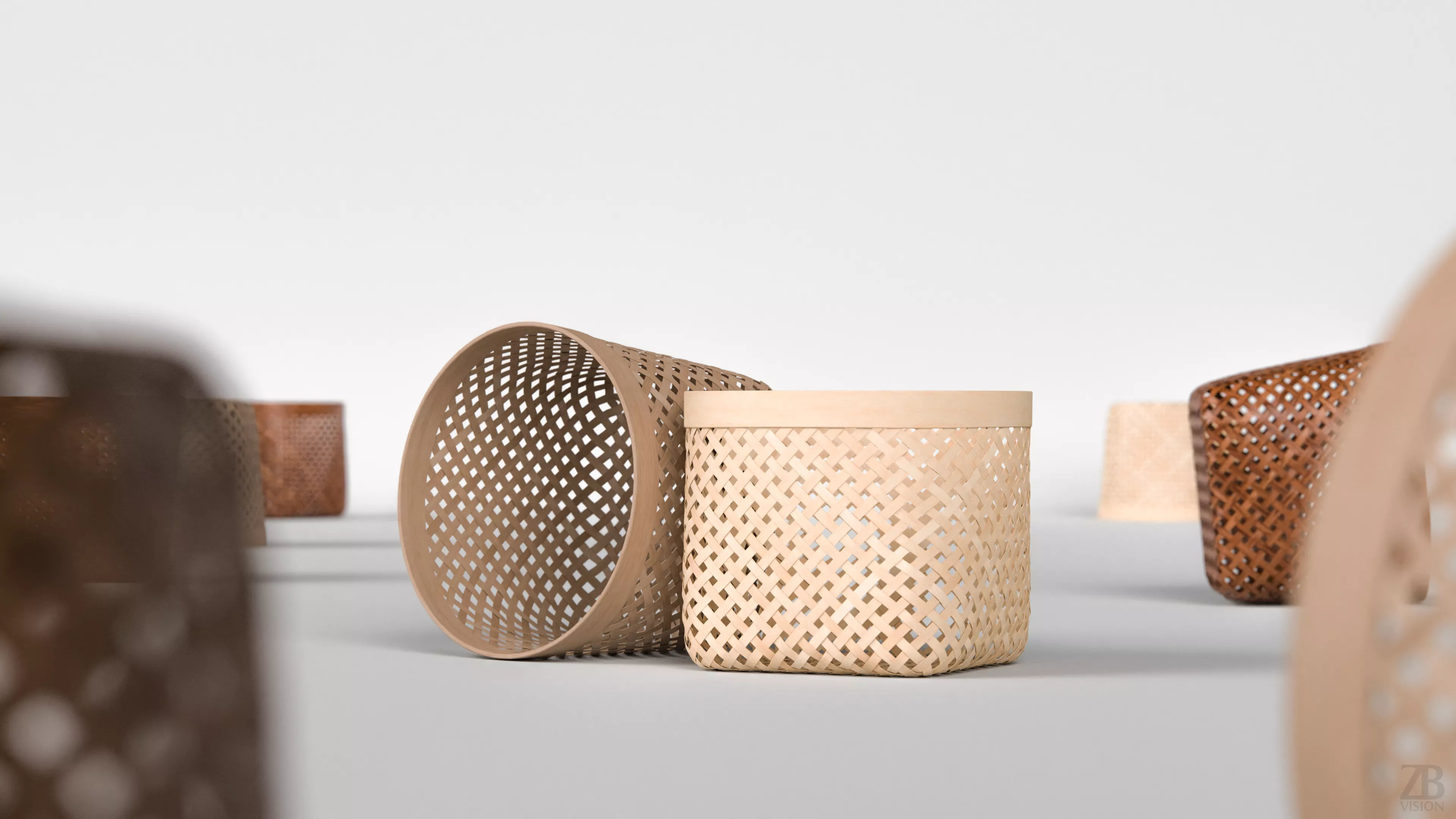 Woven Basket 3D model_1