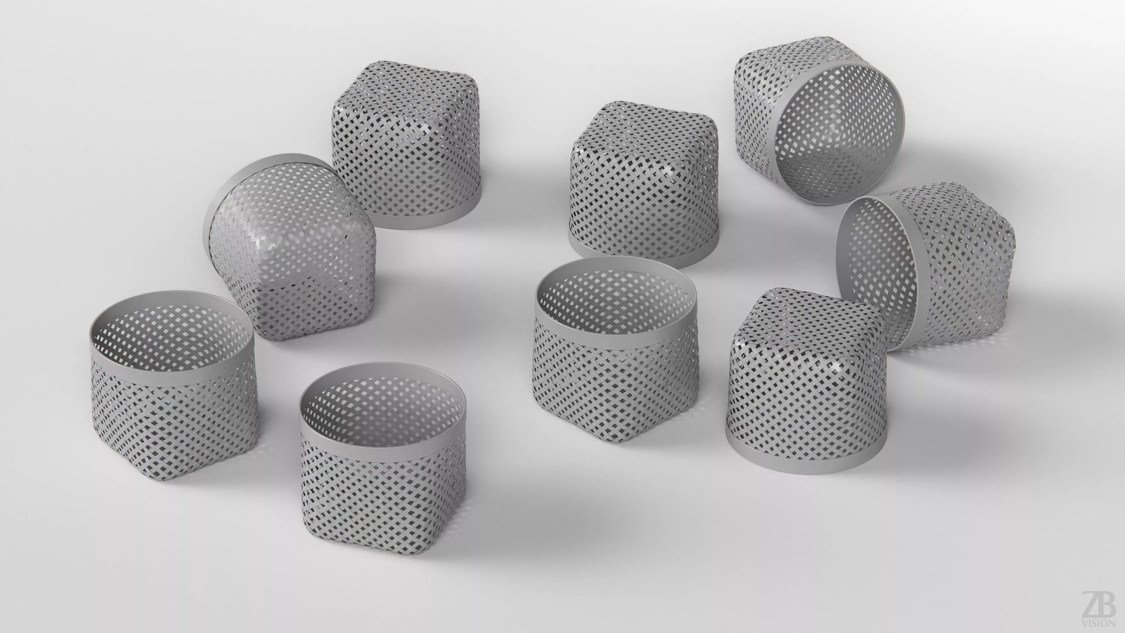 Woven Basket 3D model_3