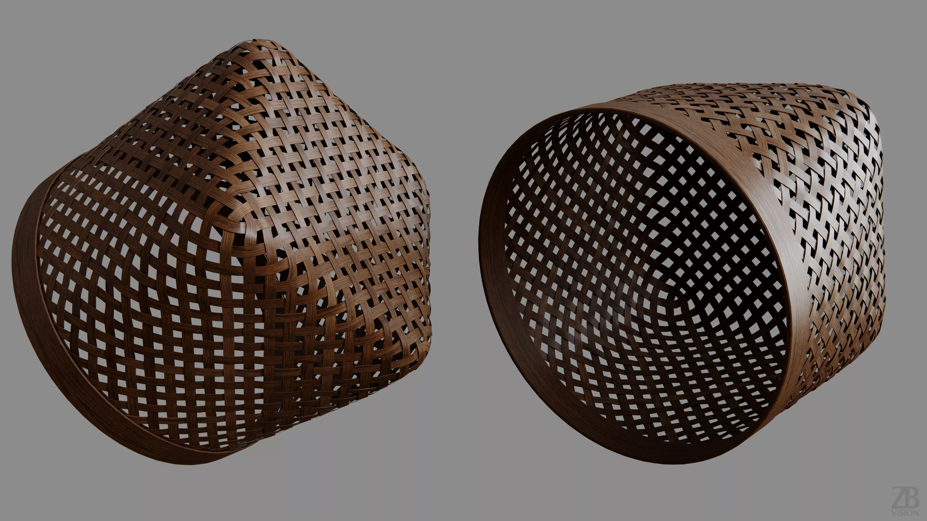 Woven Basket 3D model_6