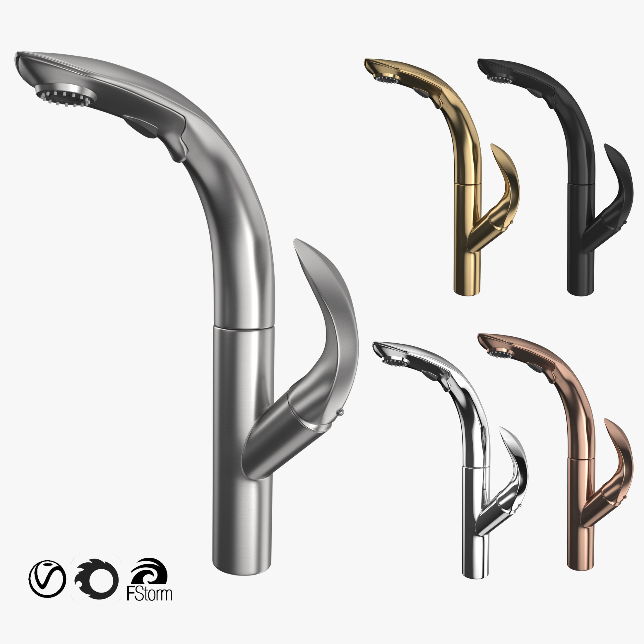 Oubao Faucets Colleciton 3D model_46