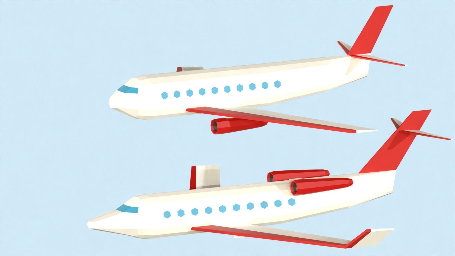 Air Pack Low Poly  Low-poly 3D model_6