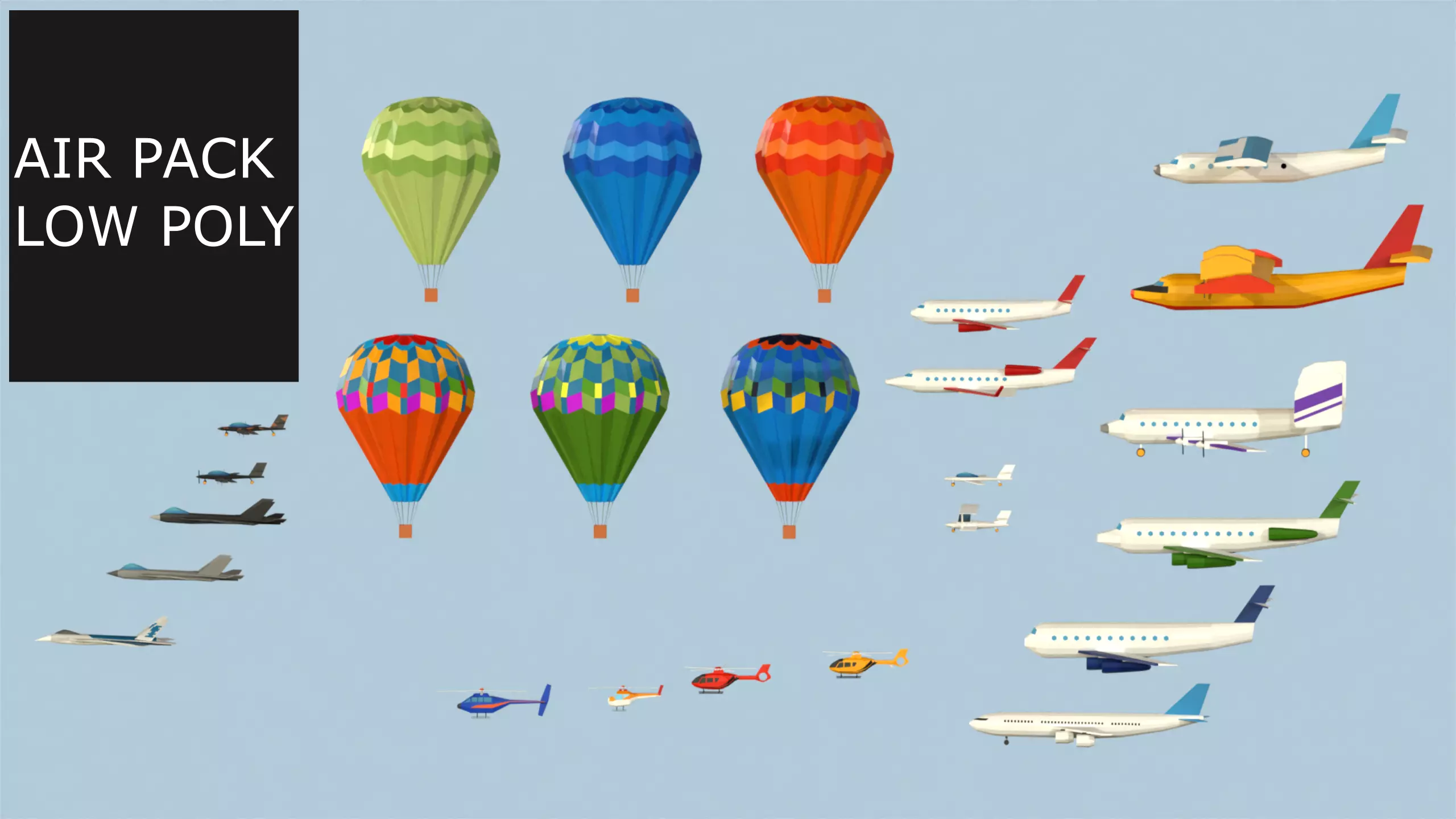 Air Pack Low Poly  Low-poly 3D model_0