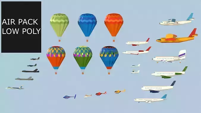 Air Pack Low Poly  Low-poly 3D model Air Pack Low Poly  Low-poly 3D model