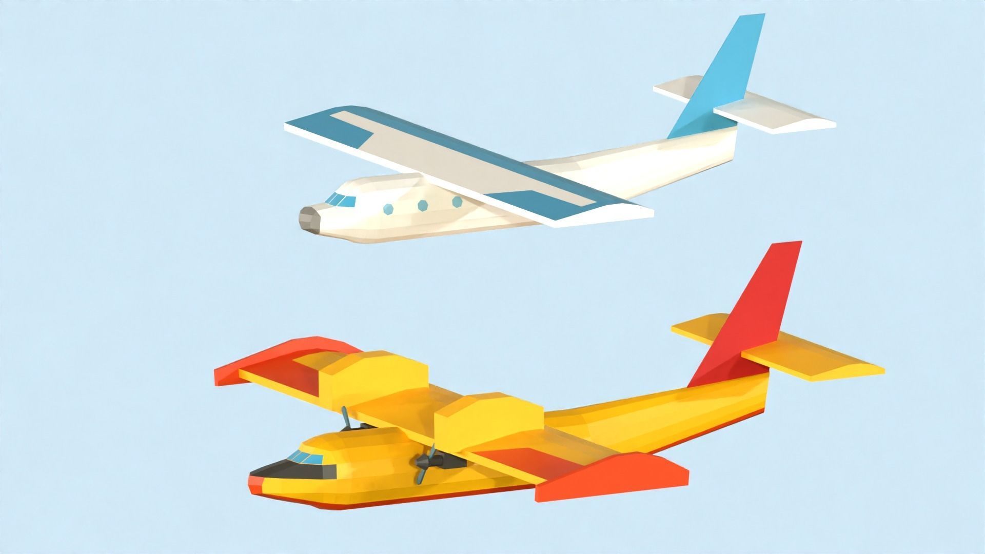 Air Pack Low Poly  Low-poly 3D model_1