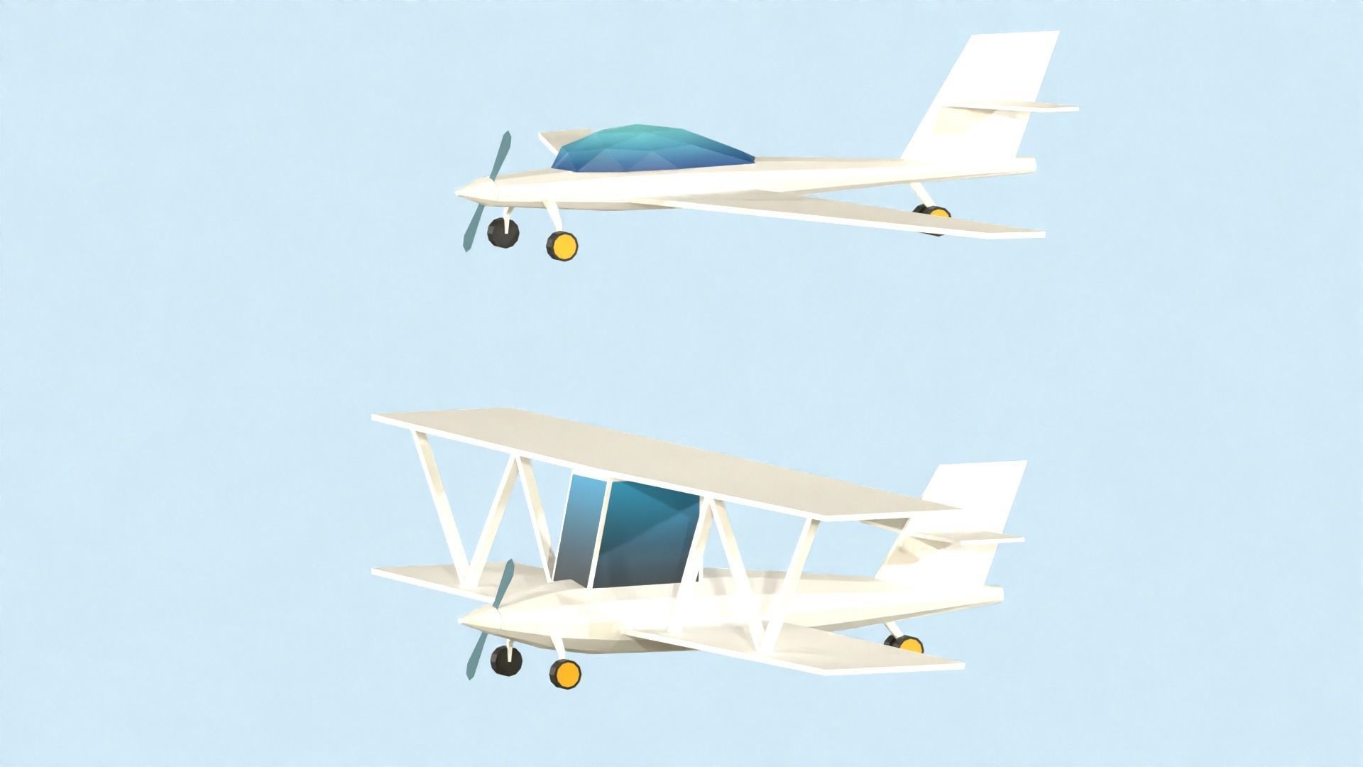 Air Pack Low Poly  Low-poly 3D model_5