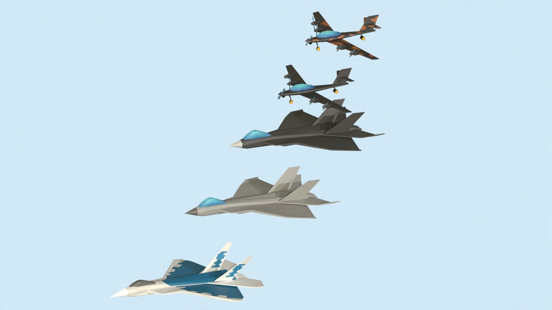 Air Pack Low Poly  Low-poly 3D model_2